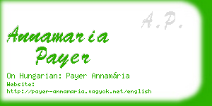 annamaria payer business card